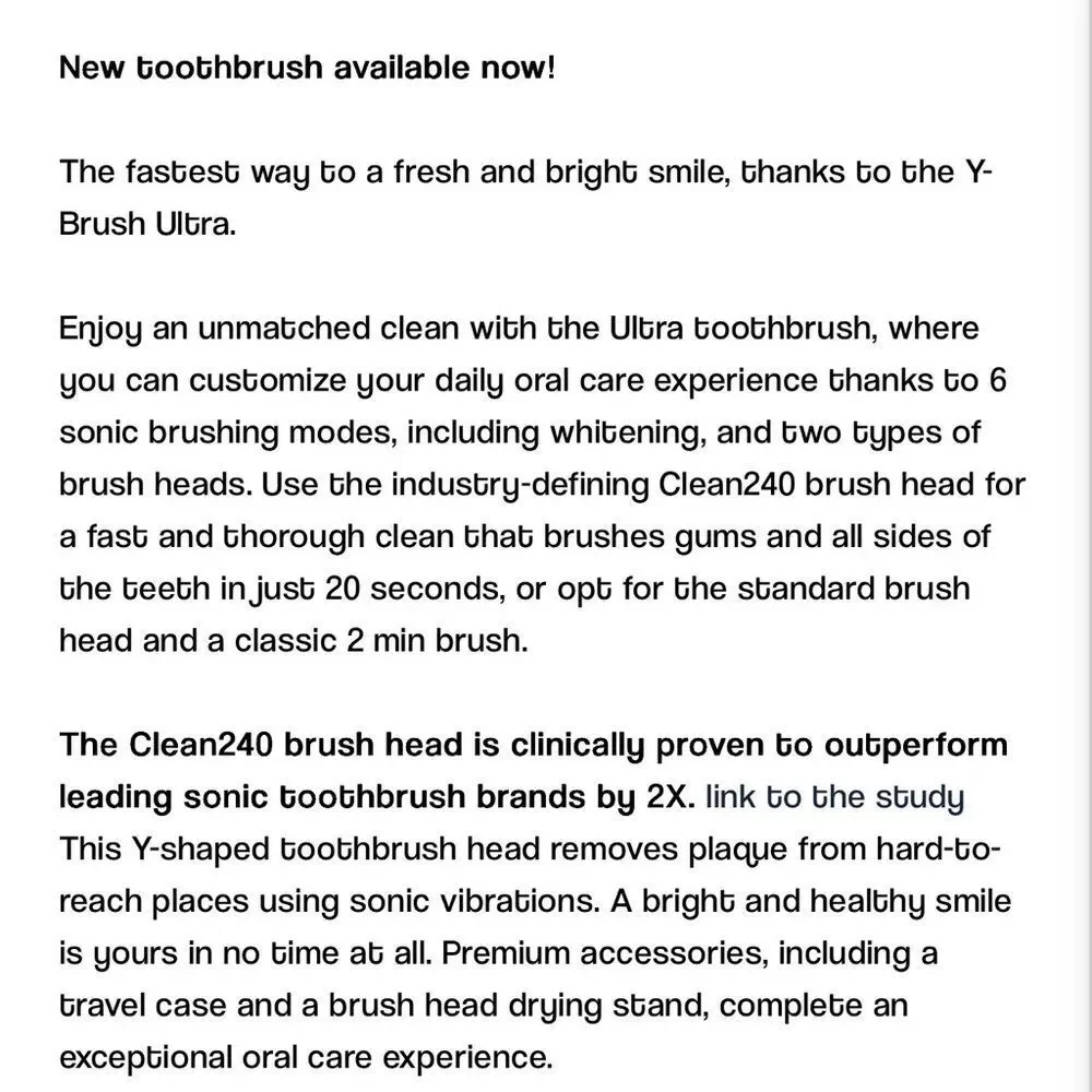 Black Sonic Toothbrush - Ultra Premium Pack